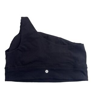 Lululemon Align Asymmetrical Bra Black Size 14 A/B Cup One Shoulder Run Hiking